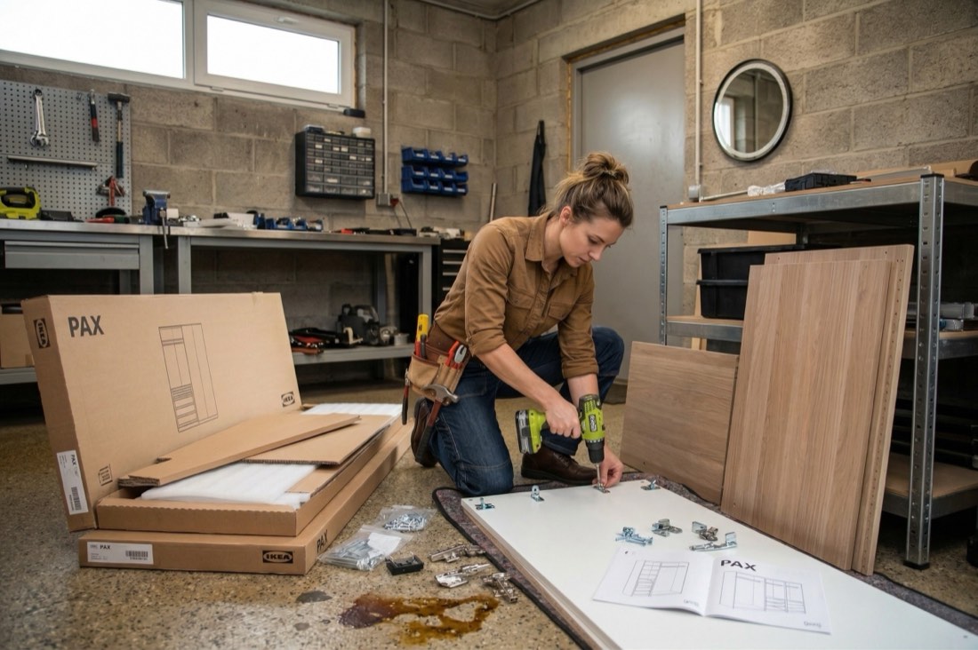 PAX kast in elkaar zetten